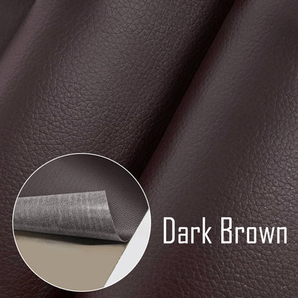 Self-Adhesive Repair Patch Faux Leather 50x138 cm Dark Brown.