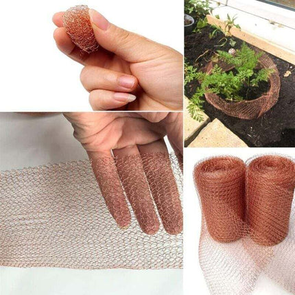 Copper net, 1 roll of 6 meters, against snails, mice, birds and nematodes, garden protection against rodents, knitted copper.