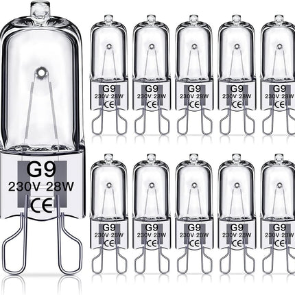 G9 halogen bulbs 28W, 230V, 10-pack 28W 28W.