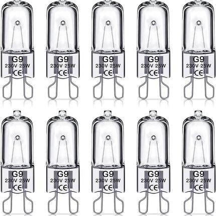 G9 halogen bulbs 25W, 230V, 10-pack 25W 25W.