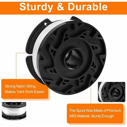 Trimmer Line Spool Pack with 1 Spool Cover and 1 Spring, Trimmer Line Spool for Black and Decker Trimmers.