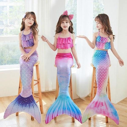 Mermaid Swimsuit Monofin Mermaid Fins Kids Mermaids Pack C (with Monofin) L (7-9 Years).