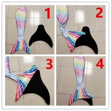Mermaid Swimsuit Monofin Mermaid Fins Kids Mermaids Pack C (with Monofin) L (7-9 Years).