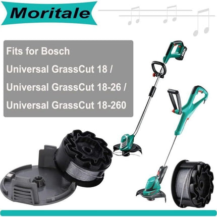 Wire spool for BOSCH UniversalGrassCut Trimmer 18 18-26 18-260 F016800570 with cap (2 pieces)..