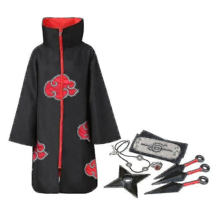 Akatsuki Uchiha Itachi Anime Unisex Costume Ninja Naruto Cloak-m SQBB.