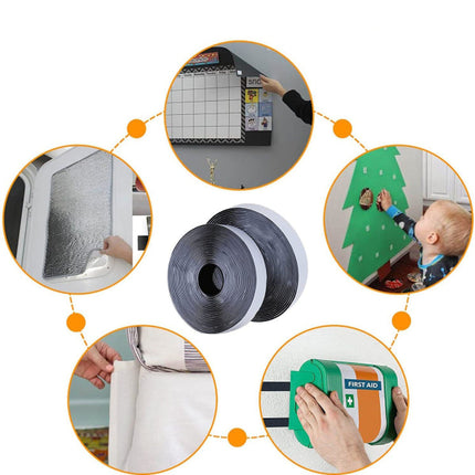 Self-adhesive Velcro 8 meters extra strong, double-sided (black).