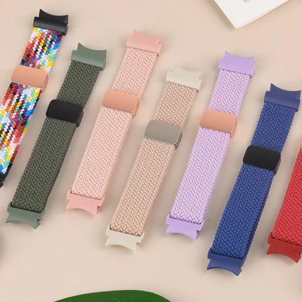 Braided Strap for Samsung Galaxy Watch 6 4 classic/5 Pro 45mm 47mm 43mm 44mm 40mm Magnetic Strap Without Gap Galaxy watch 6 band space gray space gray 6 classic 43mm 47mm.