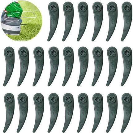 24-pack Bosch Grass Trimmer Blades for Bosch Durablade Art 23-18 LI Art 26-18 LI Grass Trimmers, Replacement Blades for Grass Trimmer. green Flat teeth.