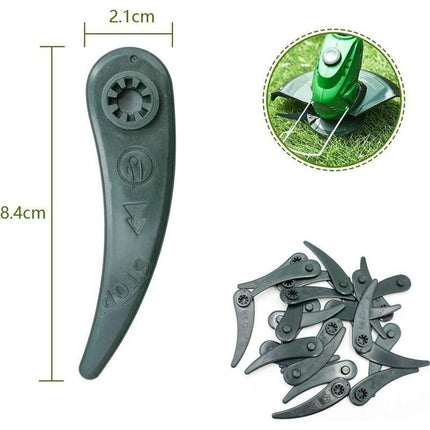 24-pack Bosch Grass Trimmer Blades for Bosch Durablade Art 23-18 LI Art 26-18 LI Grass Trimmers, Replacement Blades for Grass Trimmer. green Flat teeth.