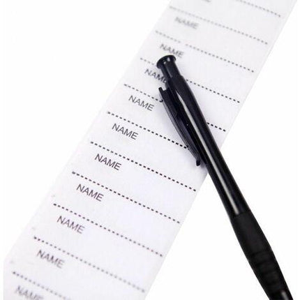 200 pcs iron-on labels woven labels Name labels with names to write labels School name labels, white，Fonepro.