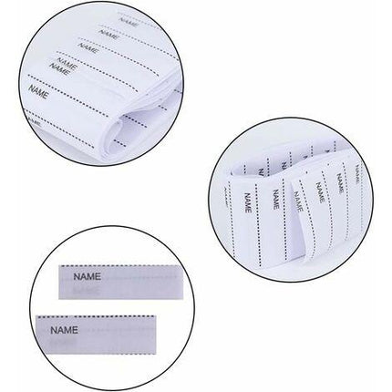 200 pcs iron-on labels woven labels Name labels with names to write labels School name labels, white，Fonepro.