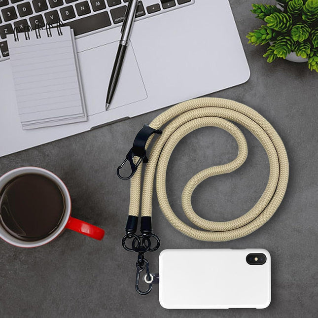 Thick Rope Phone Lanyard - 10MM Mobile Strap with Spacer Holder | Neck Holder for Travel and Anti-Theft Camel.