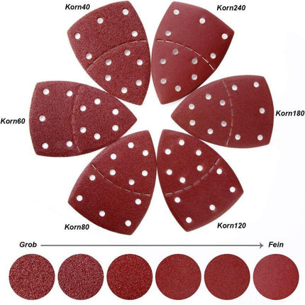 Sandpaper, Sandpaper for Bosch PSM 100A, PSM 160, PSM 200 AES, PSM 18, PDA 180, PSM 160 A/PSM 80/PRIO, 105 mm x 152 mm, 60-pack, Grit P40.