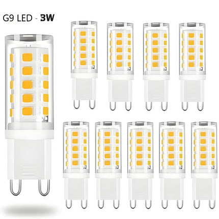 G9 LED bulbs 3W – Warm white – 10-pack.