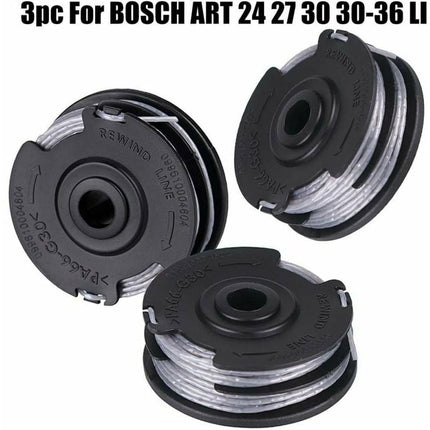 Set of 3 spools for Bosch grass trimmer Art 24 27 30 30-36 Li 18 M 1.65 mm..