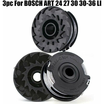Set of 3 spools for Bosch grass trimmer Art 24 27 30 30-36 Li 18 M 1.65 mm..