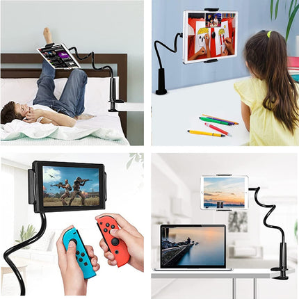 Gooseneck Tablet Holder, Tablet Stand for Bed Gooseneck Mount Flexible Arm 360 Clamp.