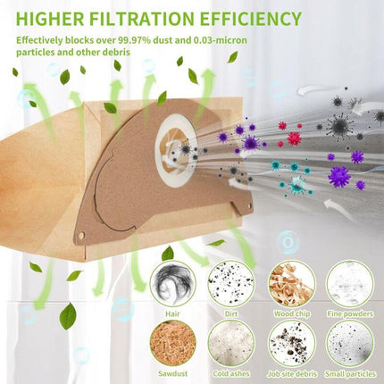 10 Replacement Filter Bags for Kärcher WD2 MV2 6.904-322.0 WD2250 A2004 A2054 Vacuum Cleaner.