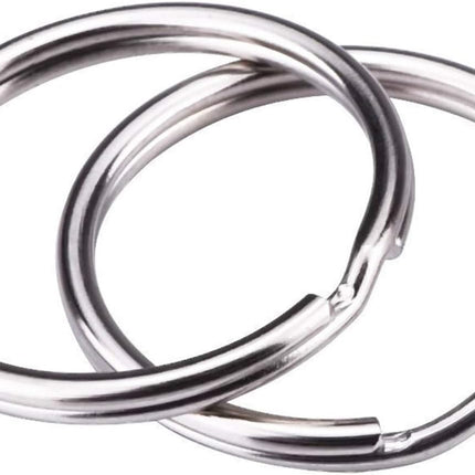 100 pcs 25 mm round key rings.