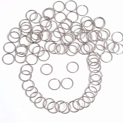 100 pcs 25 mm round key rings.