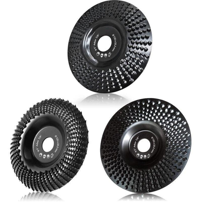 Wood sanding disc 125 mm, 3-piece sanding discs for shaping, sanding and cutting. Wheel for angle grinder,.