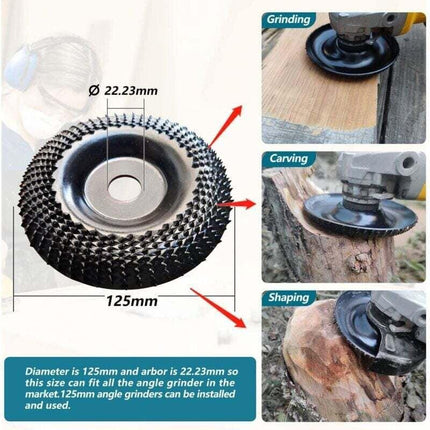Wood sanding disc 125 mm, 3-piece sanding discs for shaping, sanding and cutting. Wheel for angle grinder,.