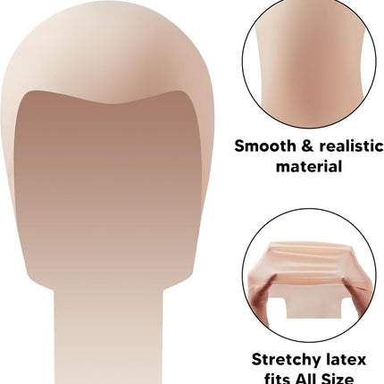 Halloween Bald Wig Latex Bald Wig For Men Women Halloween Costumes, Bald Wig Hat For Adults Costume Halloween Makeup Costume Accessories.