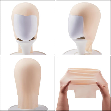 Halloween Bald Wig Latex Bald Wig For Men Women Halloween Costumes, Bald Wig Hat For Adults Costume Halloween Makeup Costume Accessories.