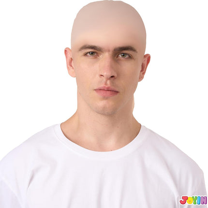 Halloween Bald Wig Latex Bald Wig For Men Women Halloween Costumes, Bald Wig Hat For Adults Costume Halloween Makeup Costume Accessories.