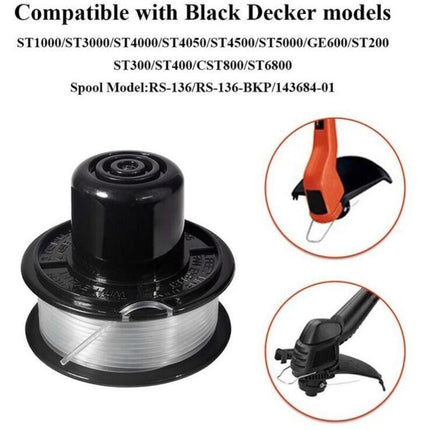 BLACK+DECKER Replacement Spool and Line for GL250/GL310/GL360 Models 11M x 1.6MM..