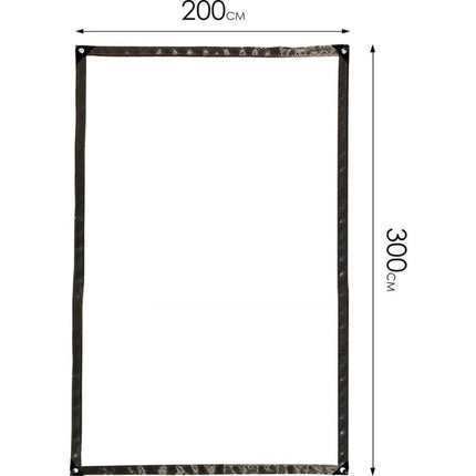 Waterproof Clear PVC Tarpaulin Overlay Panel Roof with Eyelets and Rope 2 x 3m.