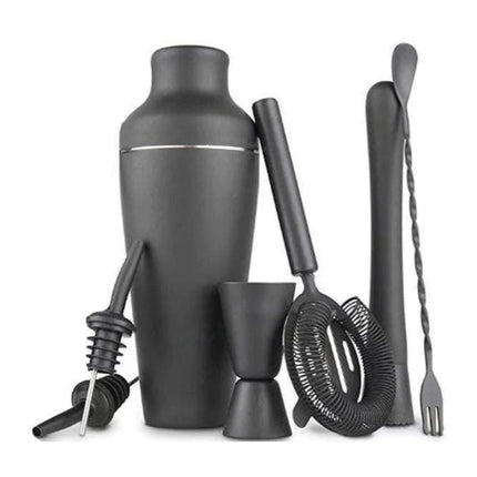 Cocktail Shaker Set - Matte Black - Stainless Steel Black Black.