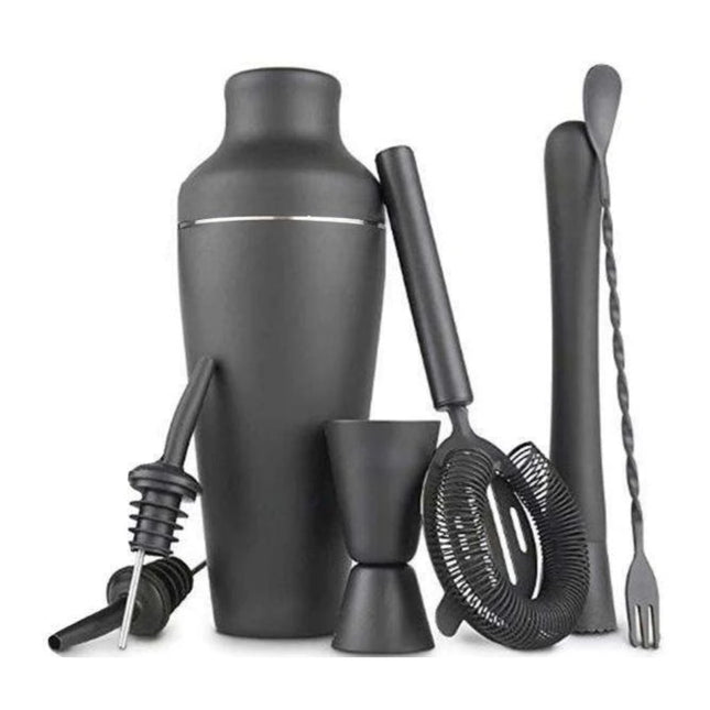 Cocktail Shaker Set - Matte Black - Stainless Steel Black Black.