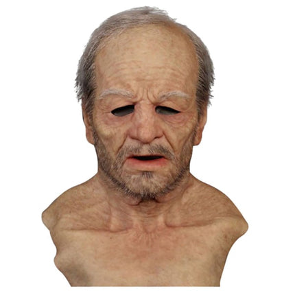 Halloween Old Man Latex Mask Cosplay Party Full Face Mask Headgear.