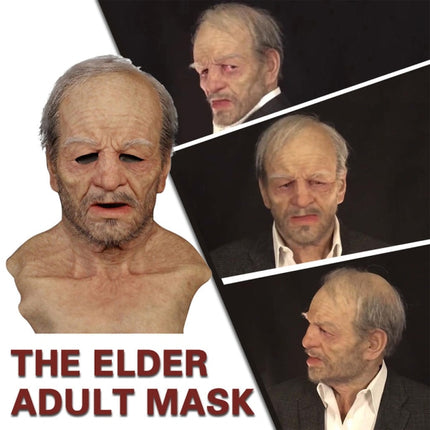 Halloween Old Man Latex Mask Cosplay Party Full Face Mask Headgear.