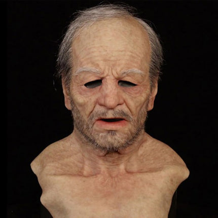 Halloween Old Man Latex Mask Cosplay Party Full Face Mask Headgear.