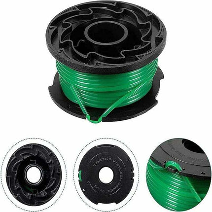 Pack of 6 Green Line Spools for Black & Decker GL7033 GL8033 GL9035 A6482..DEBUNS Grass Trimmer.