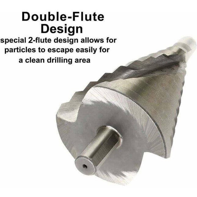 HSS Step Drill Ø 6-60mm - Spiral Large Cone Drill for Metal, Wood, Plastic..DEBUNS.