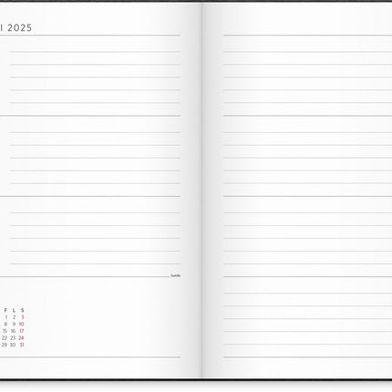 Calendar 2025 Senator A5 Vega black.