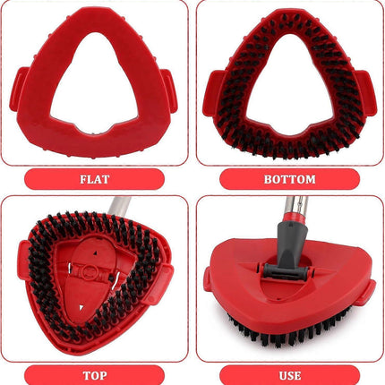 Mop Heads Replacement Scrubbing Brush Mop Head for Vileda Turbo Spin Mop, Hard Bristle Carpet Brush Cleaning Brush for Bathroom Garage Kitchen1x Brush 1x Brush Red.