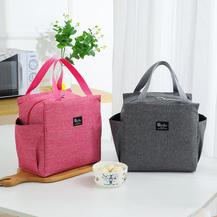 Lunch Bag for Adult Children Thick Portable Black.