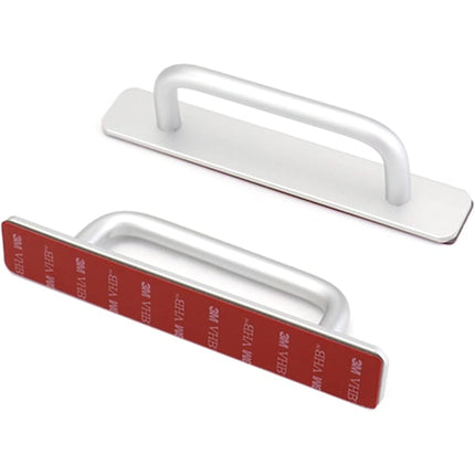 2pcs Self-Adhesive Aluminum Alloy Door Handle Push-Pull Sliding Door Handle Without Drilling for Gate Cabinet Toilet, 150 x 25mm.