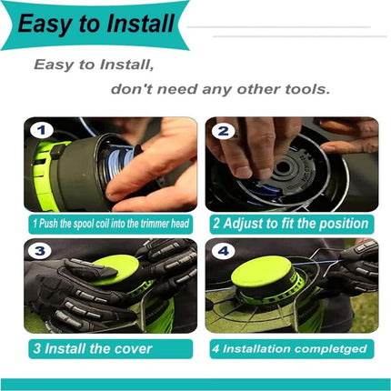 Line spool for BOSCH UniversalGrassCut Trimmer 18 18-26 18-260 F016800570 with cap (4 pieces).