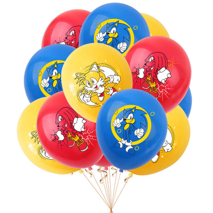 Sonic Birthday Theme Party Decoration Cartoon Drag Flag Insert Balloon Set D.