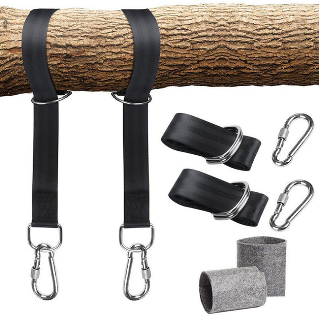 Swing bracket, hammock bracket, attachment set for hanging chair with max. 200 kg in tear-resistant polyester with 2 protective pads for shoulder and.