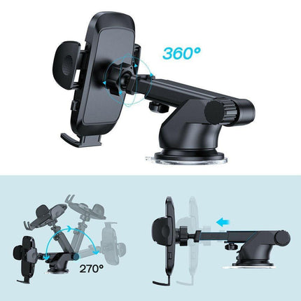 Joyroom Car Holder with Telescopic Arm and Suction Cup.