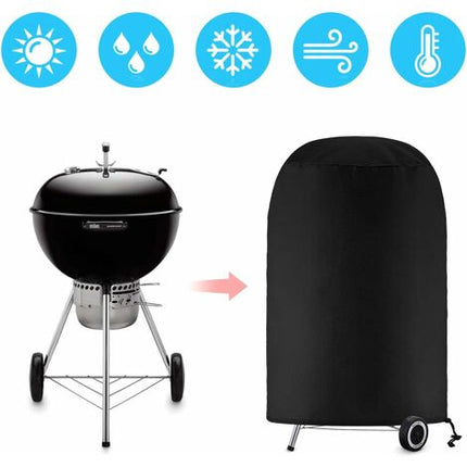Grill cover, round grill cover, grill cover tarpaulin, grill cover tarpaulin waterproof anti-UV protection (70 x 70 cm),.