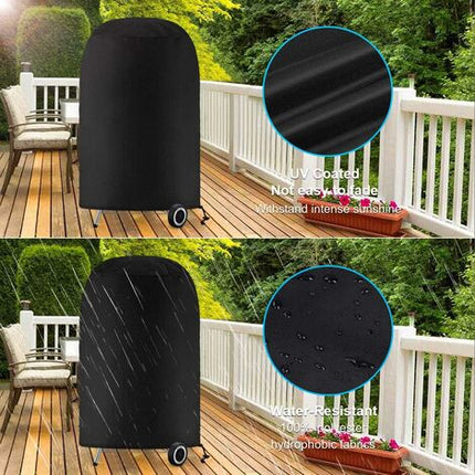 Grill cover, round grill cover, grill cover tarpaulin, grill cover tarpaulin waterproof anti-UV protection (70 x 70 cm),.