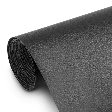 Self-adhesive repair patch artificial leather 50x138 cm Black Black Black Variety.