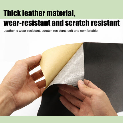 Self-adhesive repair patch artificial leather 50x138 cm Black Black Black Variety.